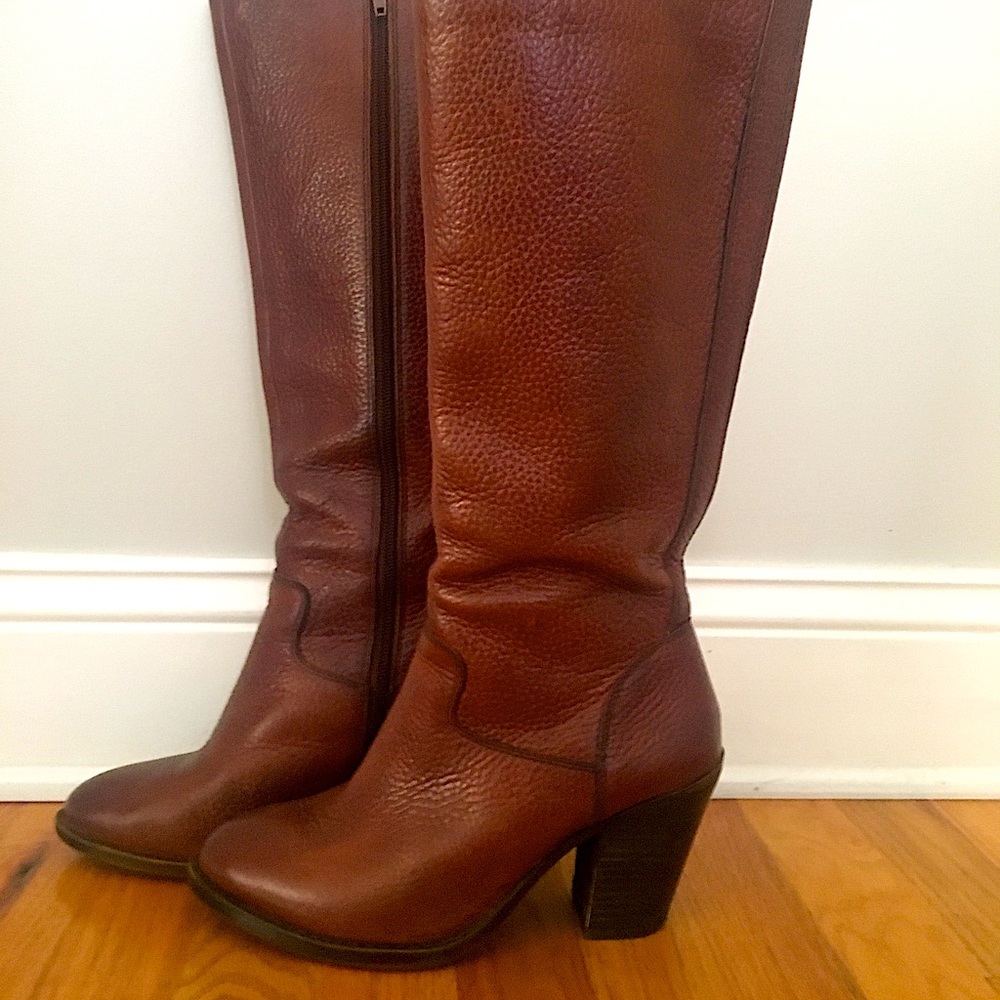 Lucky Brand tall brown leather boots